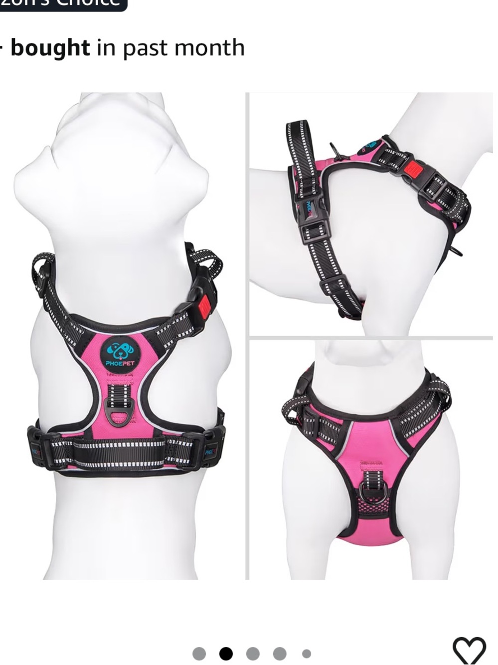 Reflective No-Pull Dog Harness - Pink